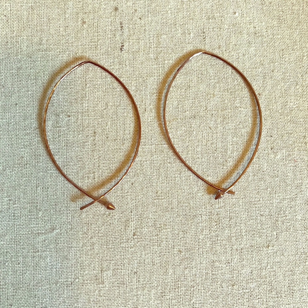 Stella & Dot hammered hoops.